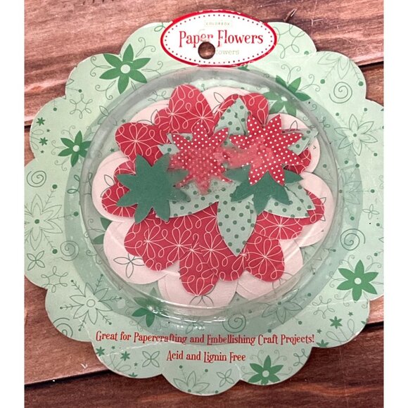 Colorbok Paper Flowers For Crafting Projects Very Merry Flowers 54225 Holiday - Picture 2 of 3
